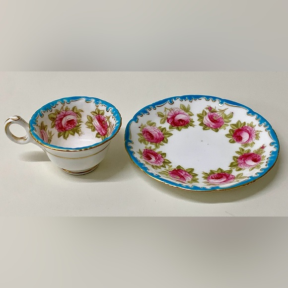 Vintage Royal Cauldon England for Burley Chicago Floral Demitasse Cup & Saucer - Picture 5 of 16
